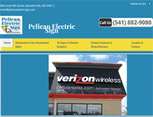 Tablet Screenshot of pelicanelectricsign.com